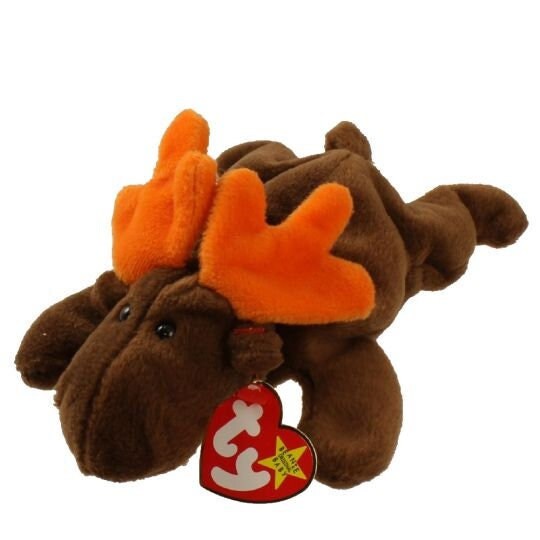 CHOCLATE the Moose Ty Beanie Baby Retired Beanbag Plush - New with Tags Vintage 1990s