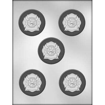 FIRE DEPT Chocolate Candy Mold -- Department, Badge, Crest Fire Fighter, Helmet, Truck, Boots, Firefighter Craft Supply
