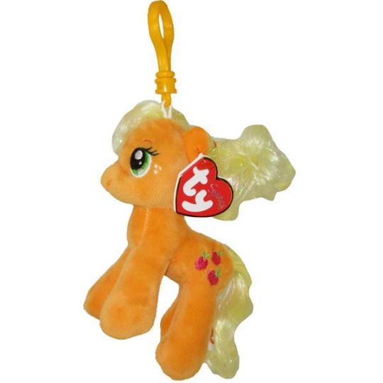 APPLEJACK the Sparkle Beanie Key Chain Retired Beanbag Plush - New with Tags Vintage 1990s