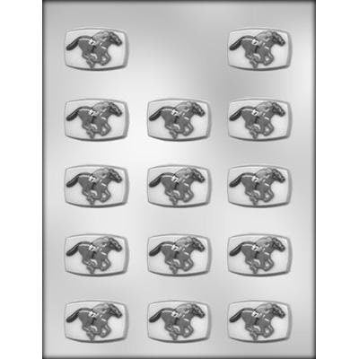 HORSE RACE with Rider Chocolate Candy Mold -- Bite Size Pieces Horse Racing Jockey Craft Supply