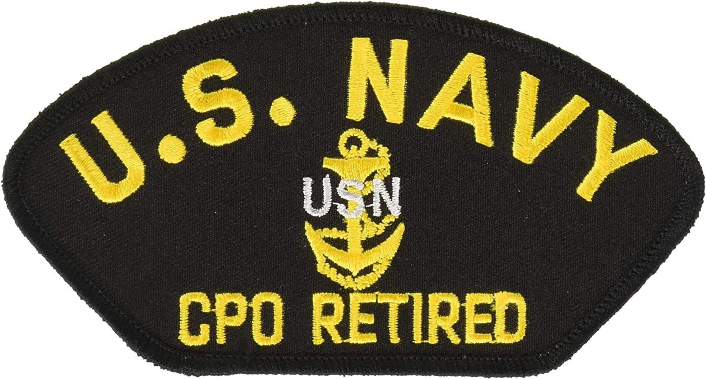 US NAVY CPO Retired Embroidered Patch Applique - United States Navy Corpsman Military Craft Supply