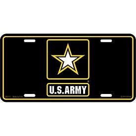 U.S. ARMY Logo Metal License Plate United States Army Military Craft Supply