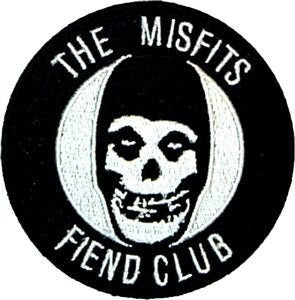 MISFITS Fiend Club Skull Round Patch - Embroidered Rock Band Patch Applique Craft Supply