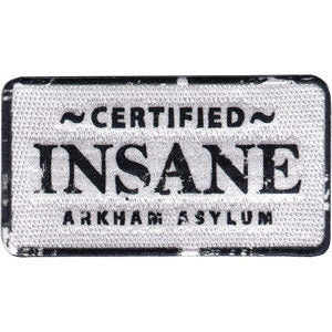 JOKER Certified Insane Patch - Batman DC Comics Embroidered Patch Applique Craft Supply