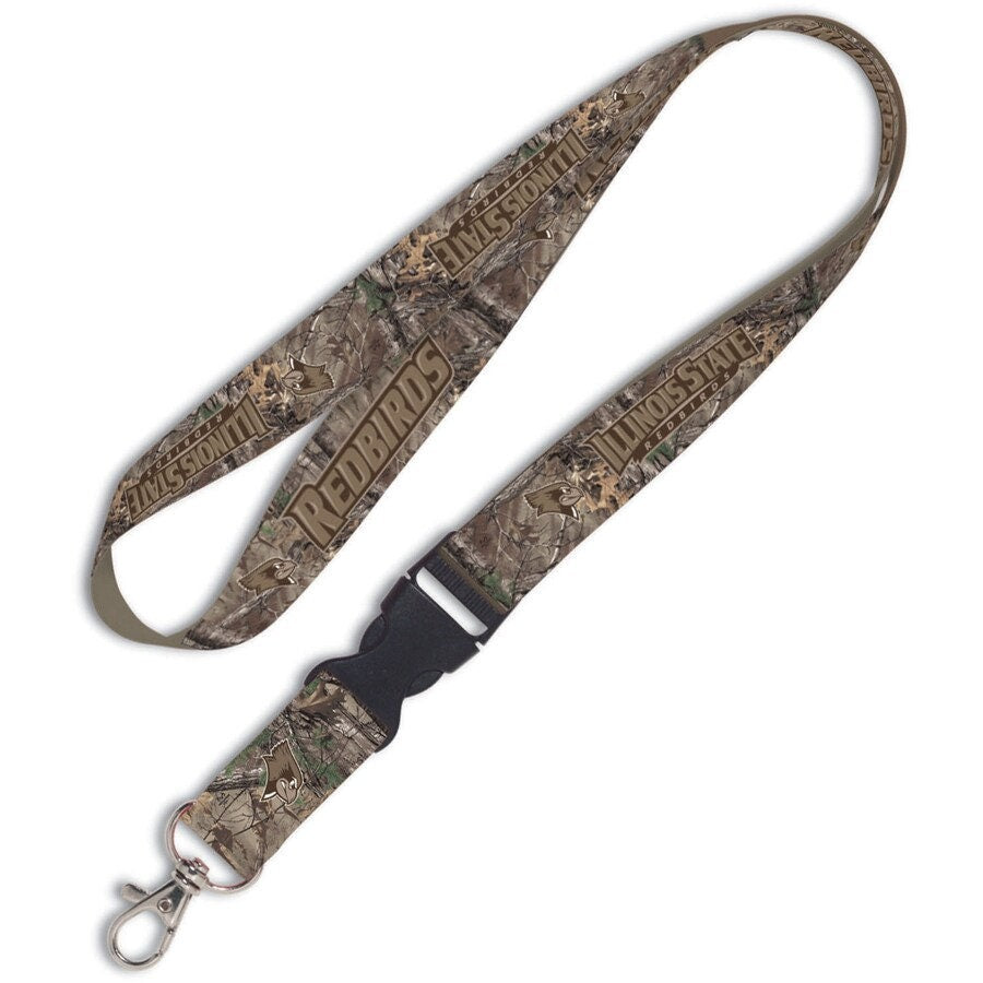 Wincraft ILLINOIS STATE Camo Lanyard W/Detachable Buckle - Illinois State Redbirds Alumni Keychain Key Holder Craft Supply
