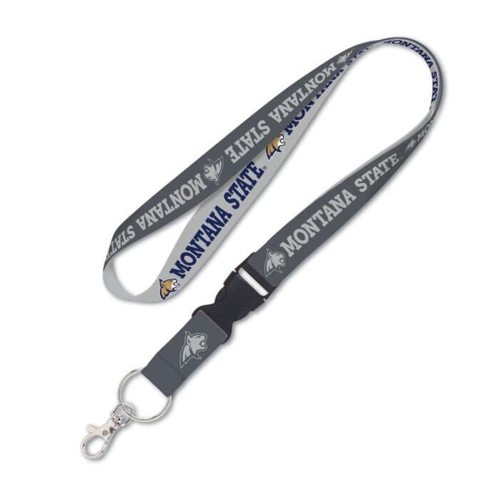 Wincraft MONTANA STATE Charcoal Lanyard W/Detachable Buckle - Montana State University Bobcats Alumni Keychain Key Holder Craft Supply