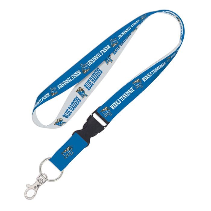 Wincraft MIDDLE TENNESSEE MTSU Lanyard W/Detachable Buckle - Middle Tennessee State University Alumni Keychain Key Holder Craft Supply