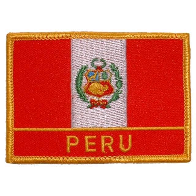 PERU Flag Embroidered Patch Applique flag Peruvian Flag Craft Supply