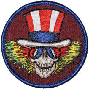 GRATEFUL DEAD Uncle Sam Round Patch - Embroidered Rock Band Patch Applique Craft Supply