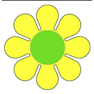 NEON DAISY Yellow And Green Vinyl Sticker Decal Craft Supply