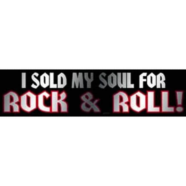 I Sold My Soul For Rock & Roll Sticker Decal - American Rock Band Vinyl Decal Sticker Craft Supply