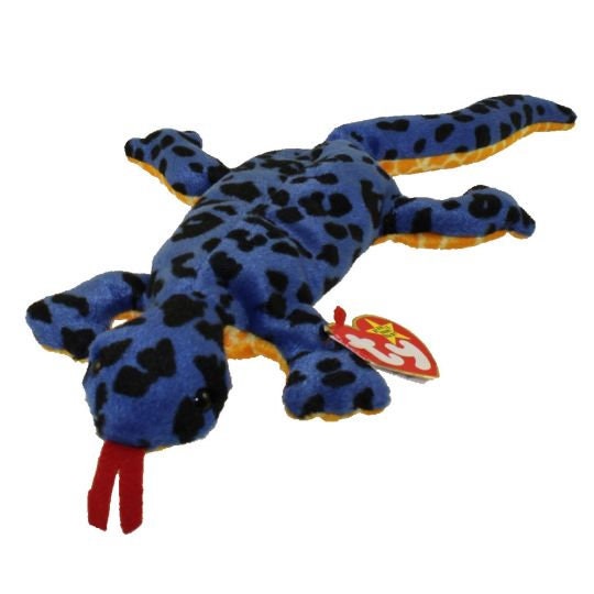 LIZZY the Lizard Ty Beanie Baby Retired Vintage Beanbag Plush - New with Tags