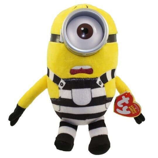 CARL the Minion Prison Ty Retired Beanbag Plush - New with Tags Vintage