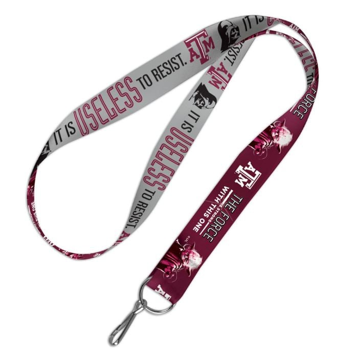 Wincraft TEXAS A&M AGGIES Star Wars Lanyard - Darth Vader Yoda Alumni Keychain Key Holder Craft Supply