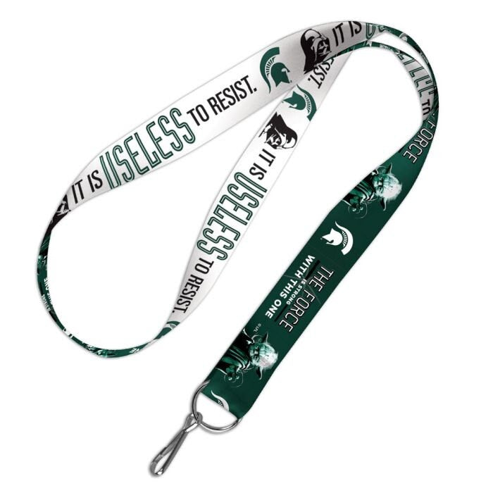Wincraft MICHIGAN STATE SPARTANS Star Wars Lanyard - Darth Vader Yoda Spartans Alumni Keychain Key Holder Craft Supply
