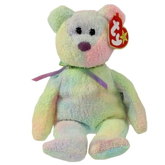 GROOVY the Bear Ty Beanie Baby Retired Beanbag Plush - New with Tags
