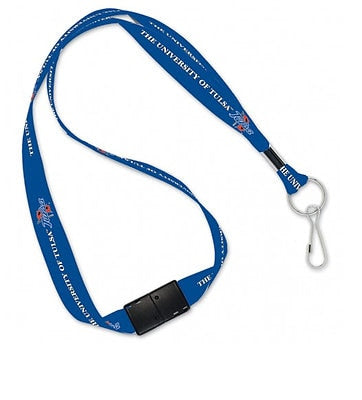 Wincraft UNIVERSITY OF TULSA Lanyard with Breakaway Clasp - Tulsa Golden Hurricane Captain Cane Keychain Key Holder Craft Supply