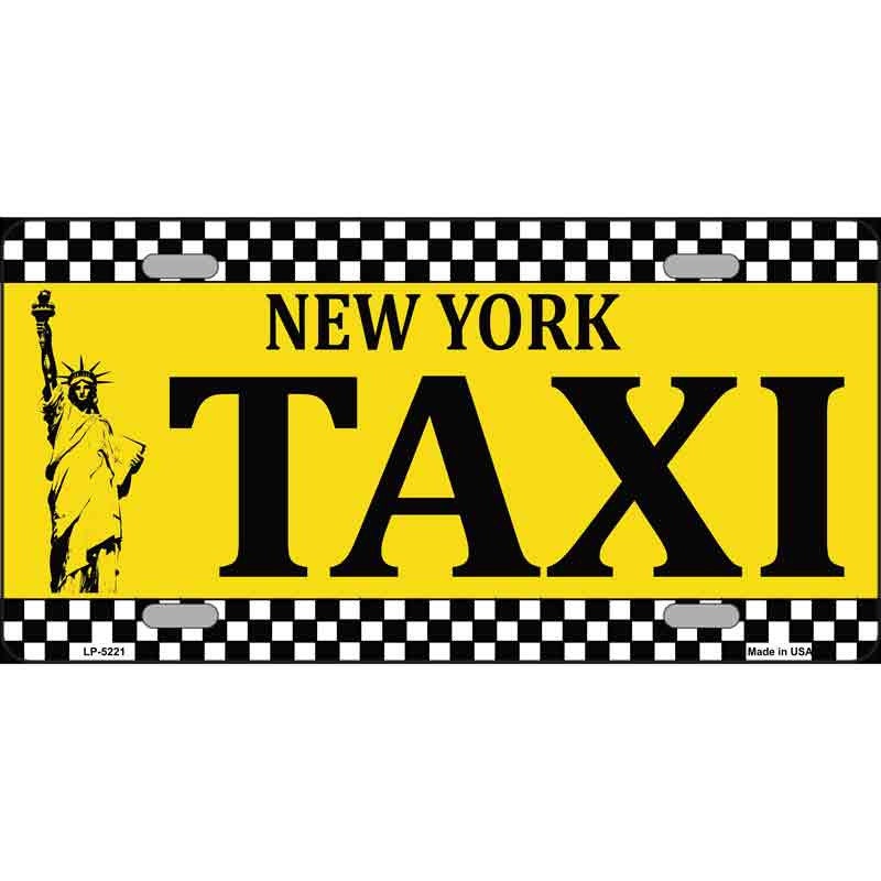 NEW YORK TAXI Metal License Plate Sign Novelty Vanity Craft Supply