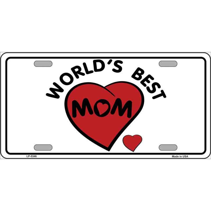 WORLD'S BEST MOM Metal License Plate Sign Novelty Vanity Craft Supply
