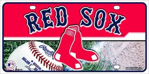 BOSTON RED SOX Metal License Plate Sign Novelty Vanity Craft Supply