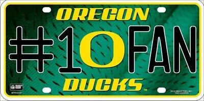 OREGON DUCKS Fan Metal License Plate Sign Novelty Vanity Craft Supply