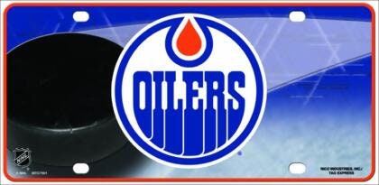 EDMONTON OILERS Metal License Plate Sign Novelty Vanity Craft Supply