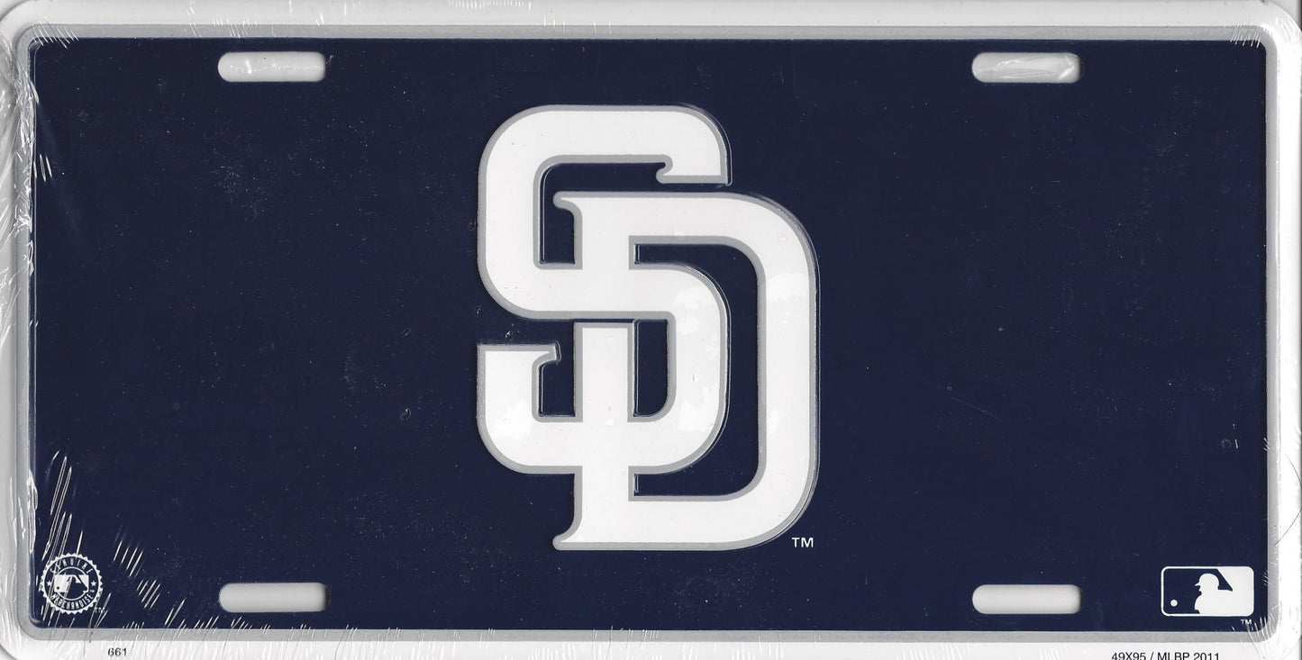 SAN DIEGO PADRES Metal License Plate Sign Novelty Vanity Craft Supply