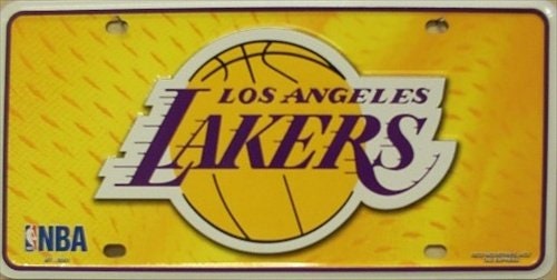 LOS ANGELES LAKERS Metal License Plate Sign Novelty Vanity Craft Supply