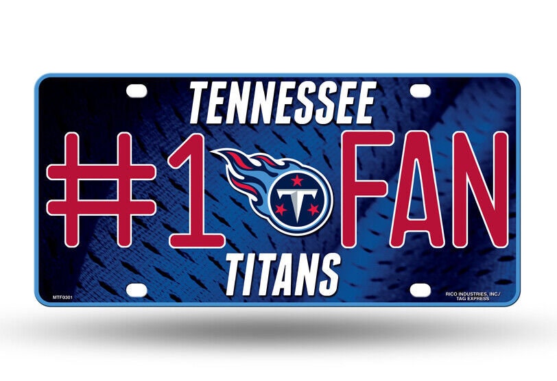 TENNESSEE TITANS Fan Metal License Plate Sign Novelty Vanity Craft Supply
