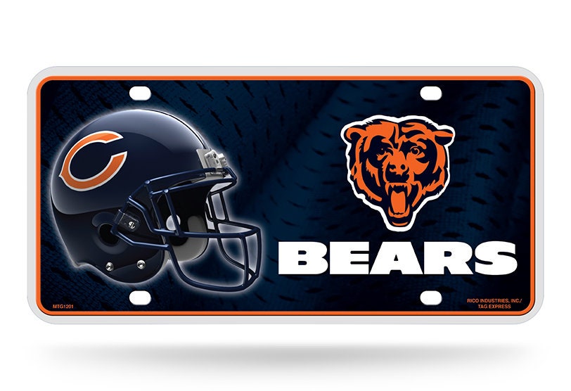 CHICAGO BEARS Metal License Plate Sign Novelty Vanity Craft Supply