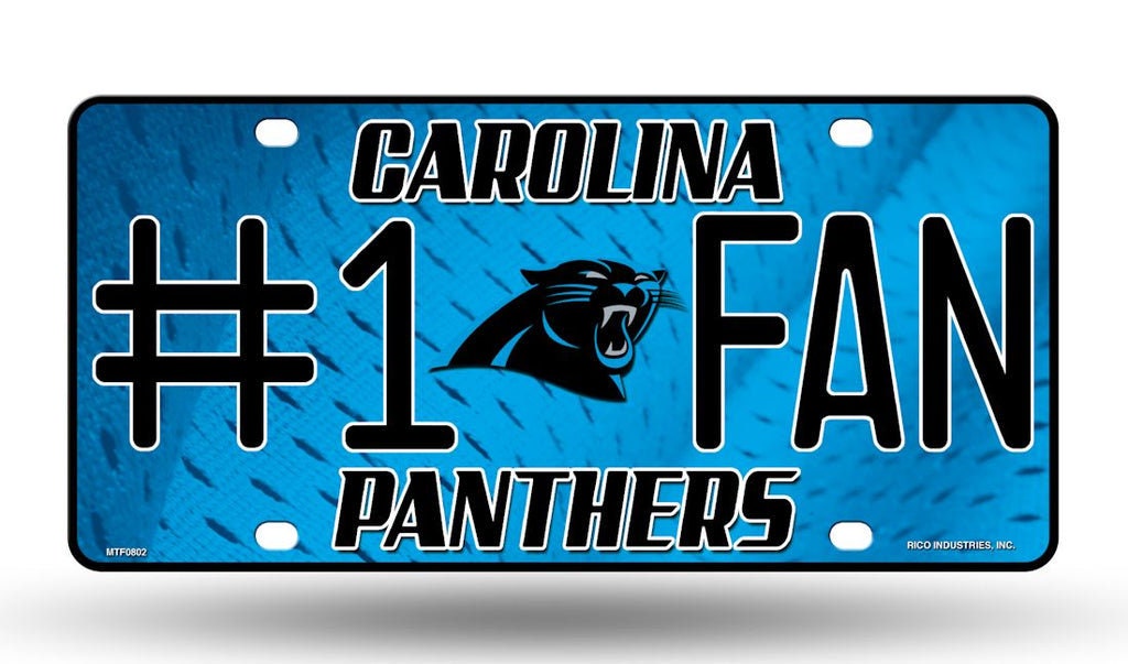 CAROLINA PANTHERS Fan Metal License Plate Sign Novelty Vanity Craft Supply