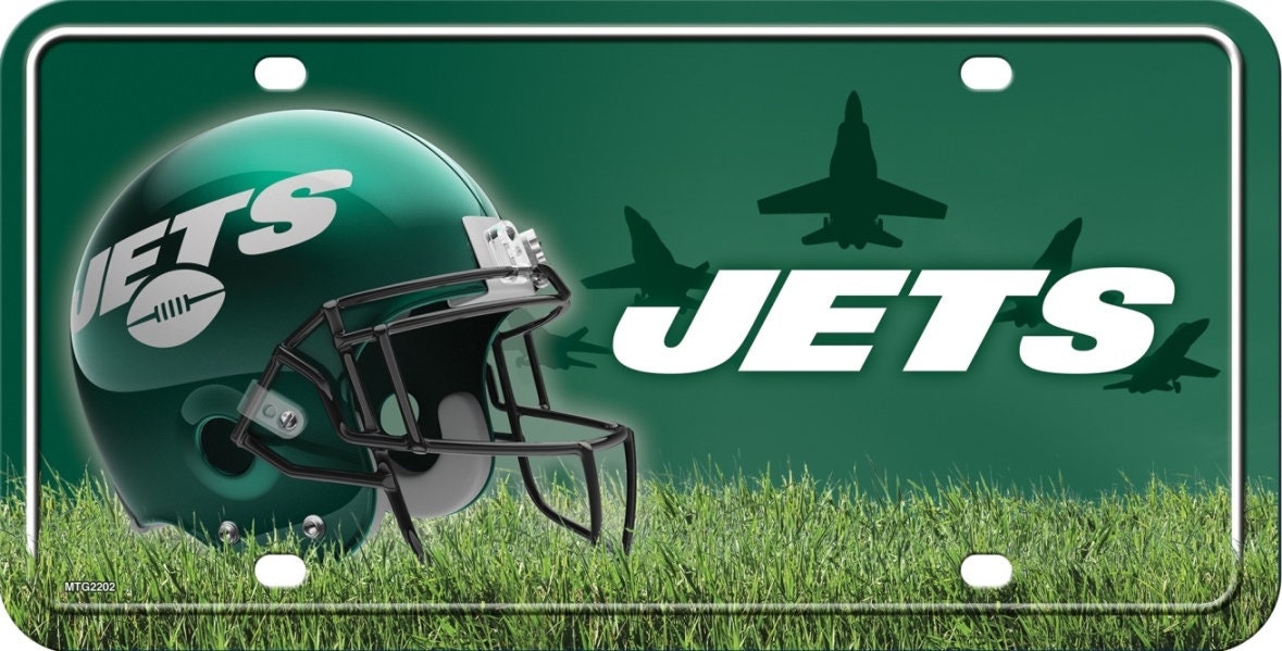 NEW YORK JETS Metal License Plate Sign Novelty Vanity Craft Supply