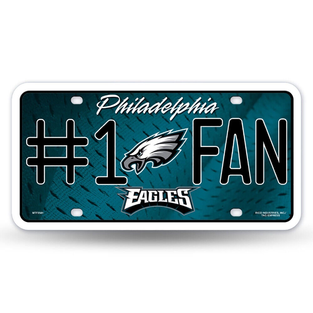 PHILADELPHIA EAGLES Fan Metal License Plate Sign Novelty Vanity Craft Supply