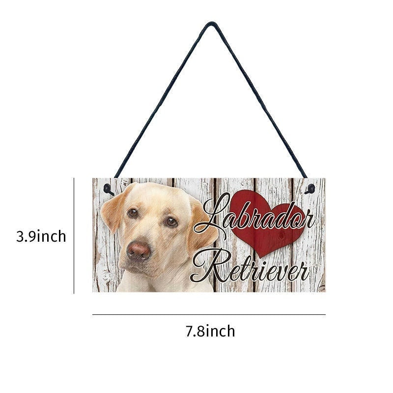 LABRADOR RETRIEVER Dog Wood Plaque - Labrador Retriever - Sign Approx 4x8 - Dog Lover Dog Wall Hanging Craft Supply