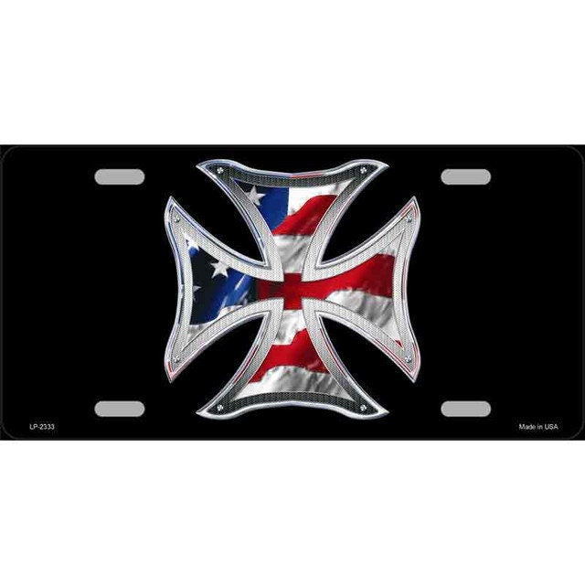 MALTESE CROSS FLAG Metal License Plate Sign Novelty Vanity Craft Supply