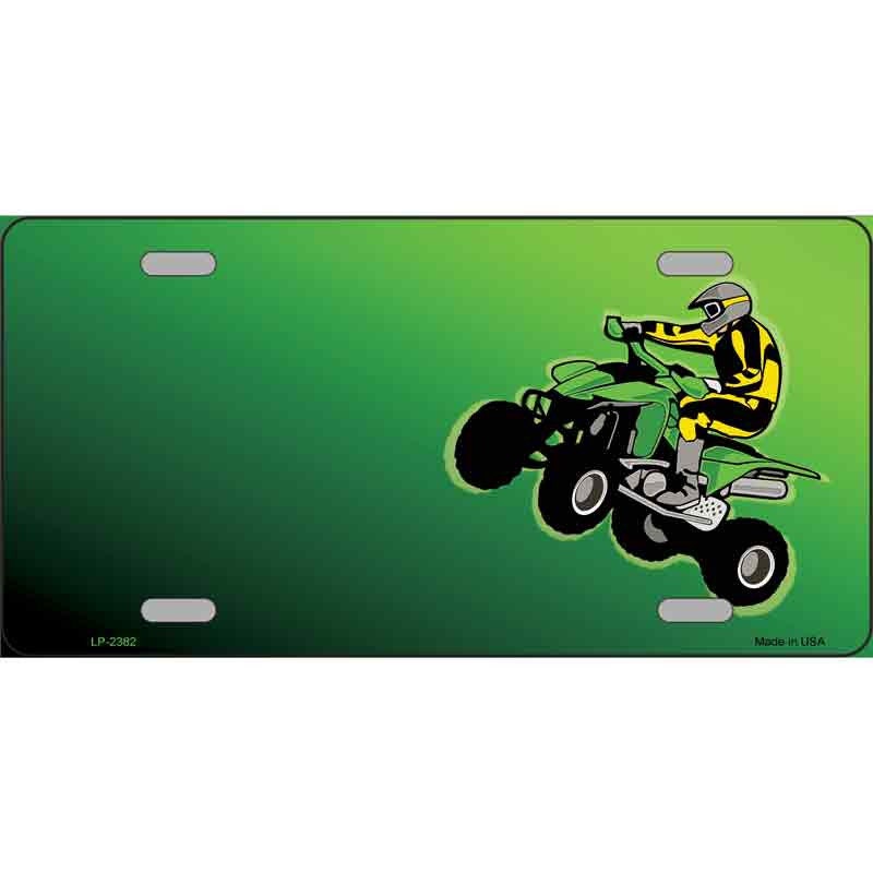 QUAD RIDER ATV Metal License Plate Sign Novelty Vanity Craft Supply