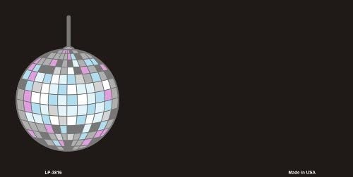DISCO BALL Offset Metal License Plate Sign Novelty Vanity Craft Supply