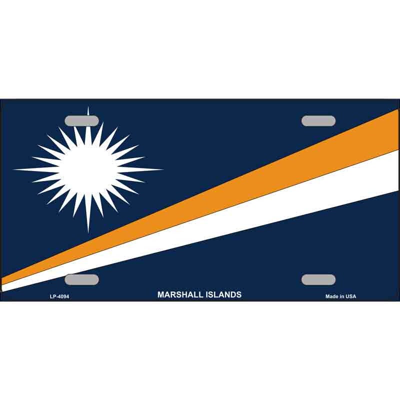 MARSHALL ISLANDS FLAG Metal License Plate Sign Novelty Vanity Craft Supply