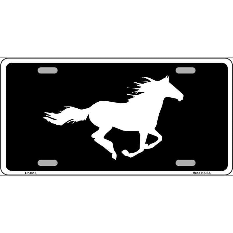 RUNNING HORSE Metal License Plate Sign Novelty Vanity Craft Supply