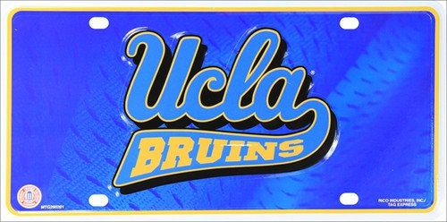 UCLA BRUINS Deluxe Metal License Plate Sign Novelty Vanity Craft Supply