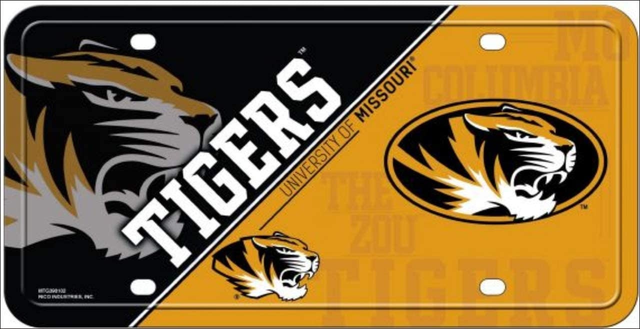 MISSOURI TIGERS Deluxe Metal License Plate Sign Novelty Vanity Craft Supply