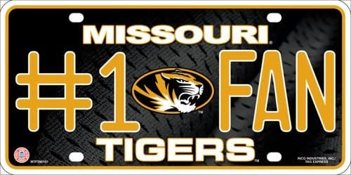 MISSOURI TIGERS Fan Metal License Plate Sign Novelty Vanity Craft Supply