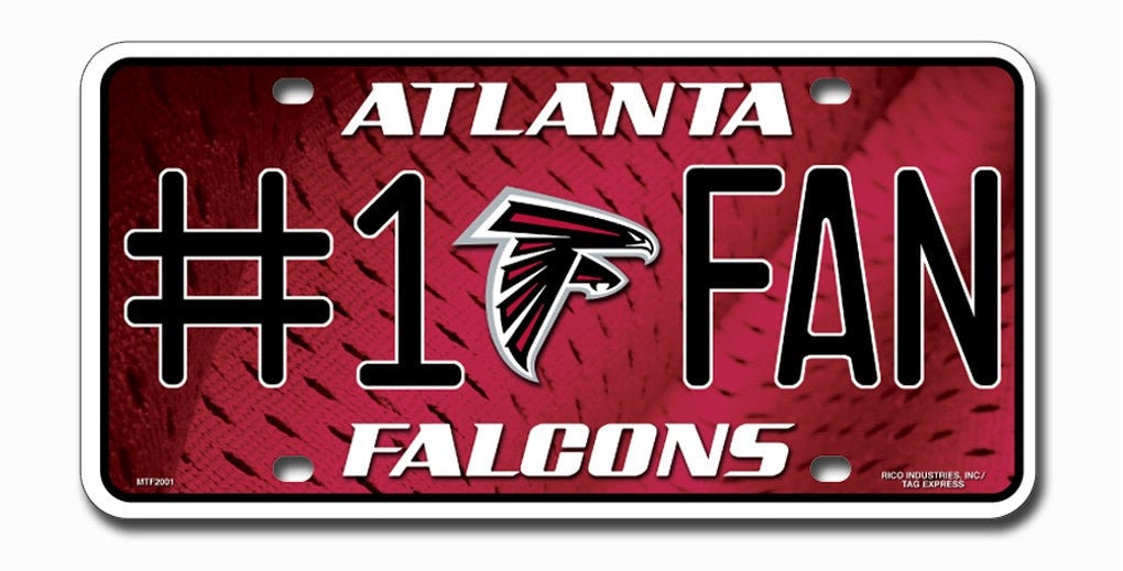 ATLANTA FALCONS Fan Metal License Plate Sign Novelty Vanity Craft Supply