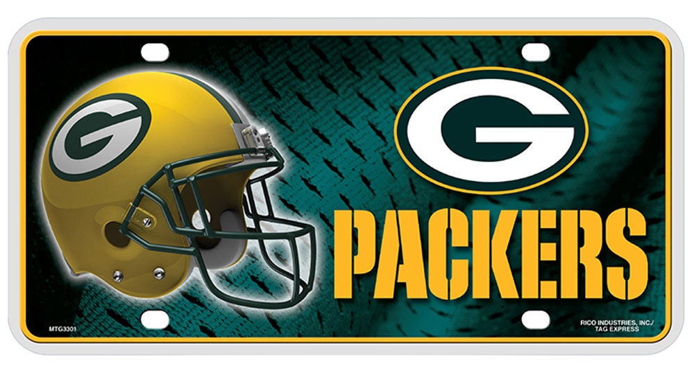 GREEN BAY PACKERS Metal License Plate Sign Novelty Vanity Craft Supply