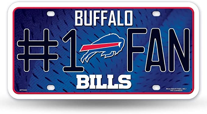 BUFALO BILLS Fan Metal License Plate Sign Novelty Vanity Craft Supply