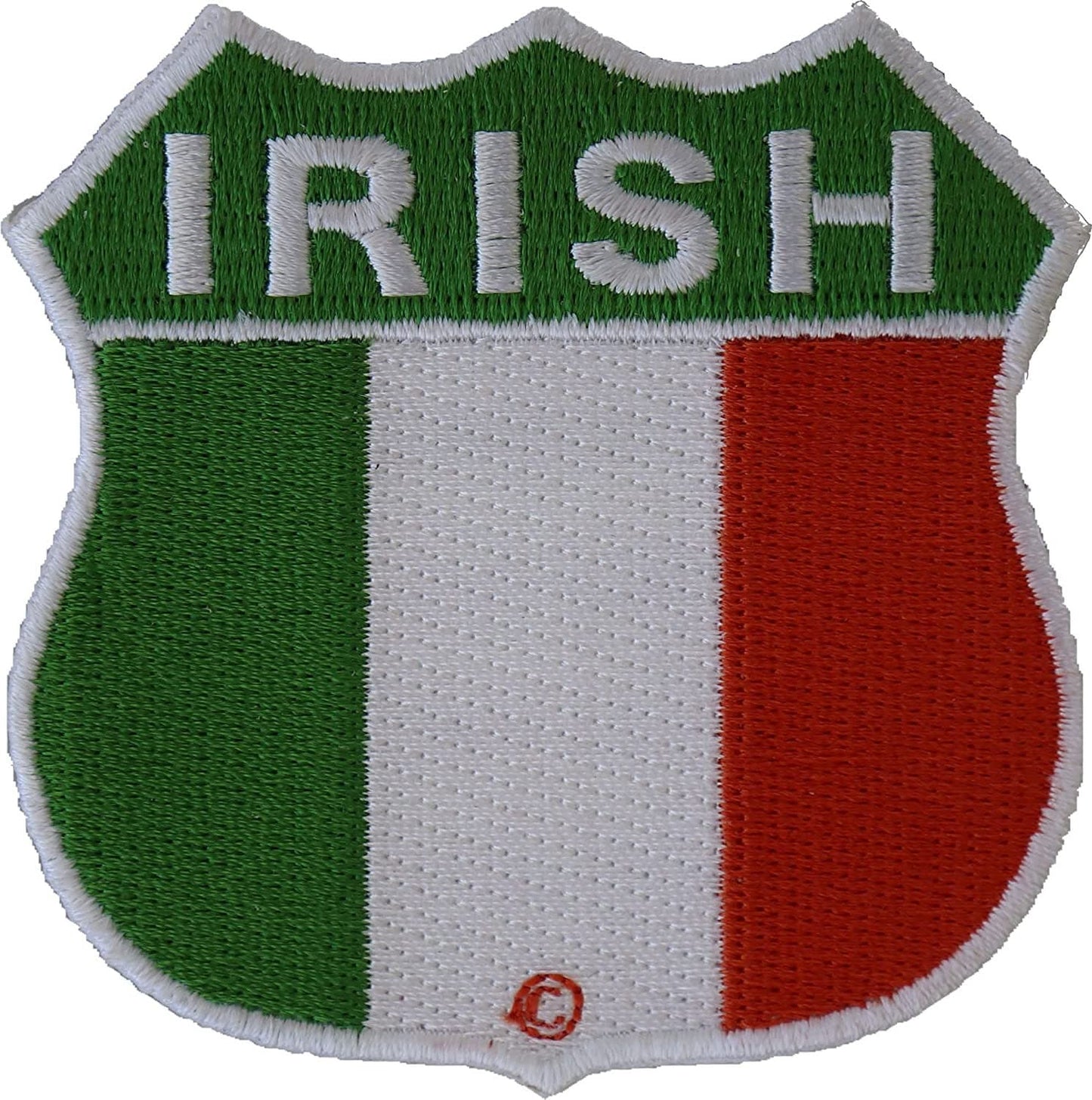 Irish Ireland Shield Flag Patch - 2.75x2.75 inch – Motorcycle Embroidered Patch Appliqué Craft Supply