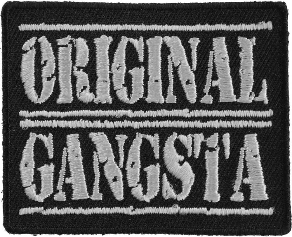 Original Gangsta Patch - 2.5x2.5 inch – Biker Embroidered Patch Appliqué Craft Supply