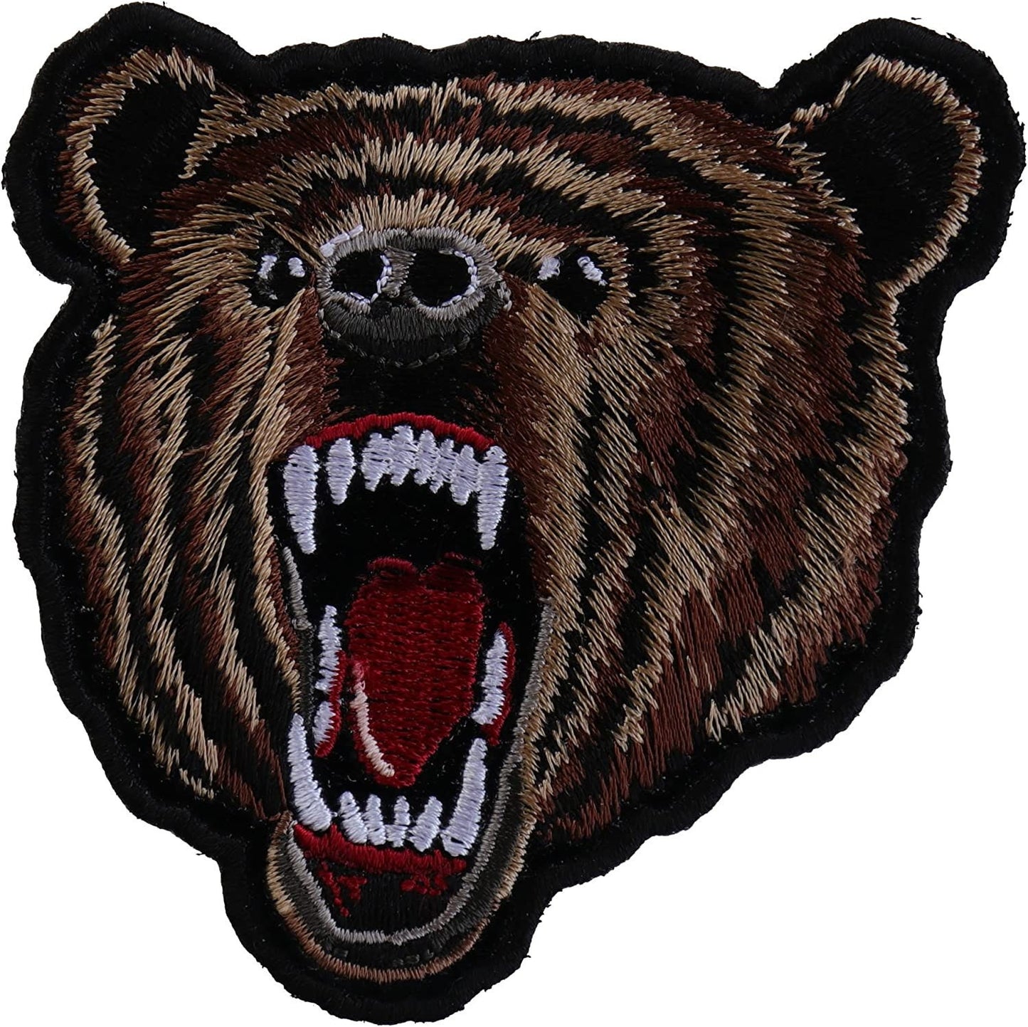 Bear Patch Small - 3.5x4 inch – Biker Embroidered Patch Appliqué Craft Supply
