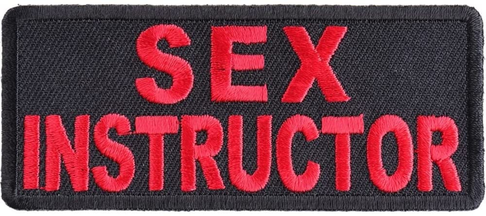 Sex Instructor Patch - 3.5x1.5 inch – Funny Embroidered Patch Appliqué Craft Supply
