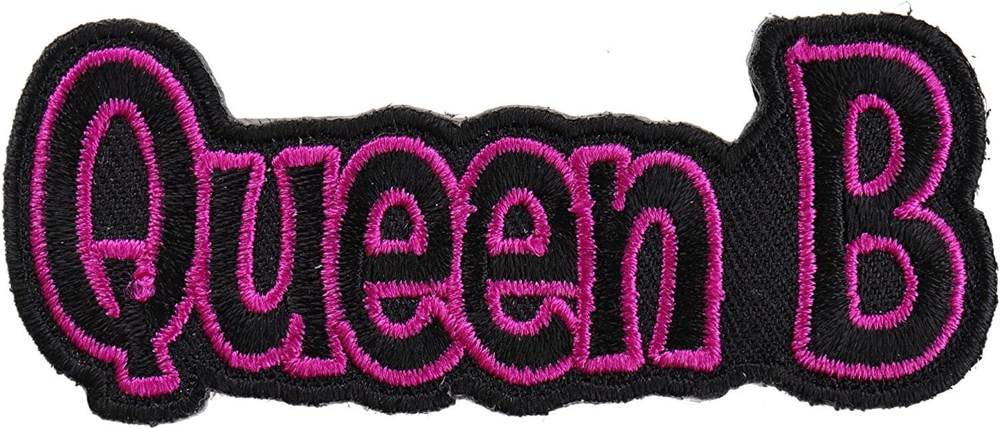 Queen B Patch - 3x1.5 inch – Funny Embroidered Patch Appliqué Craft Supply